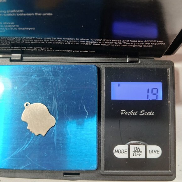 Vintage Sterling Silver Girl Silhouette Pendant Charm ¾" 1.7g .925 - Picture 4 of 9